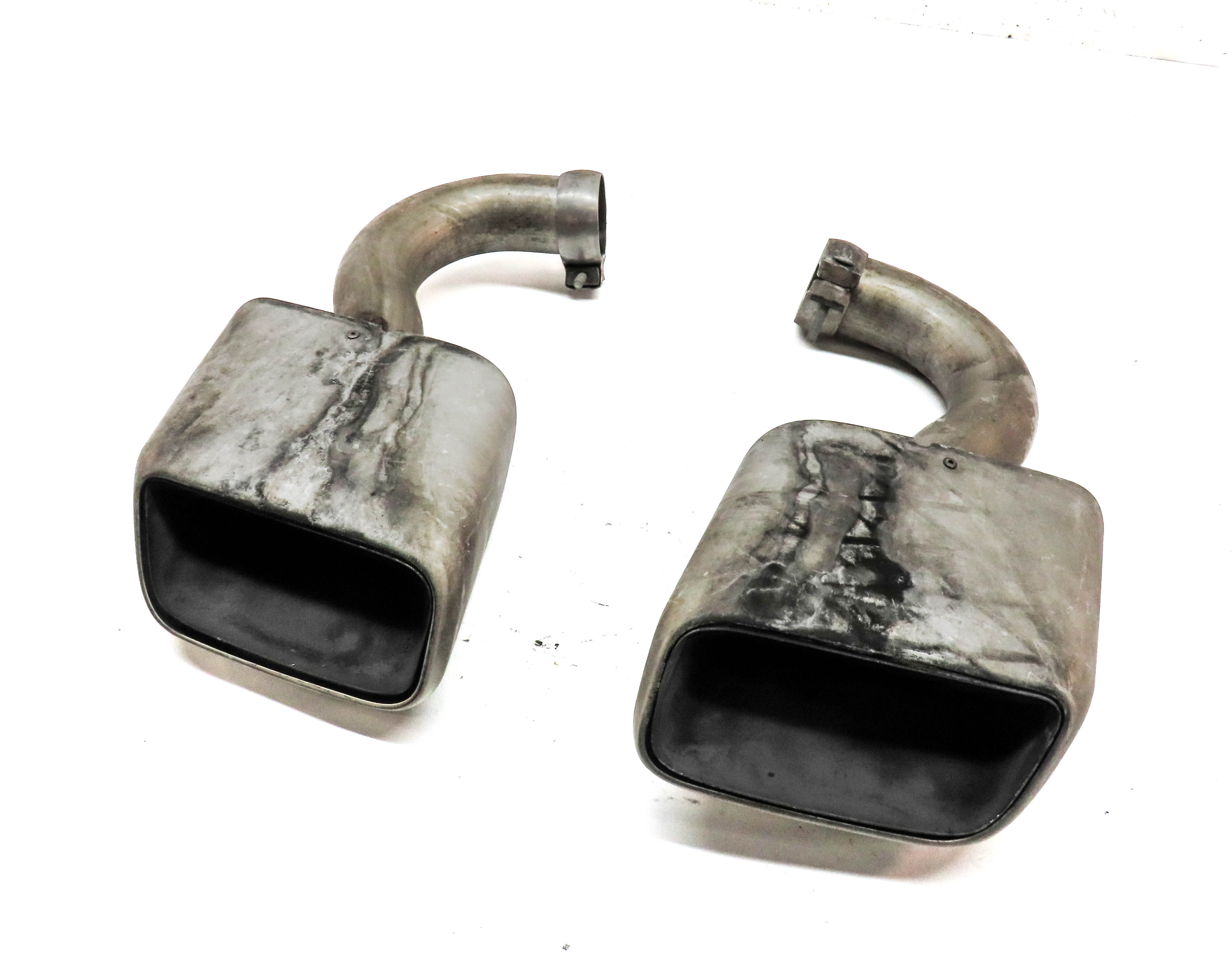 2011-2016 PORSCHE CAYENNE 3.0L HYBRID (958) LEFT & RIGHT EXHAUST TIP SET 2 — exact item pictured
